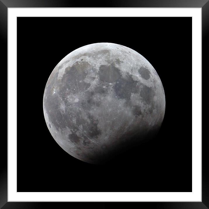 Partial Lunar Eclipse Framed Mounted Print by Susan Snow