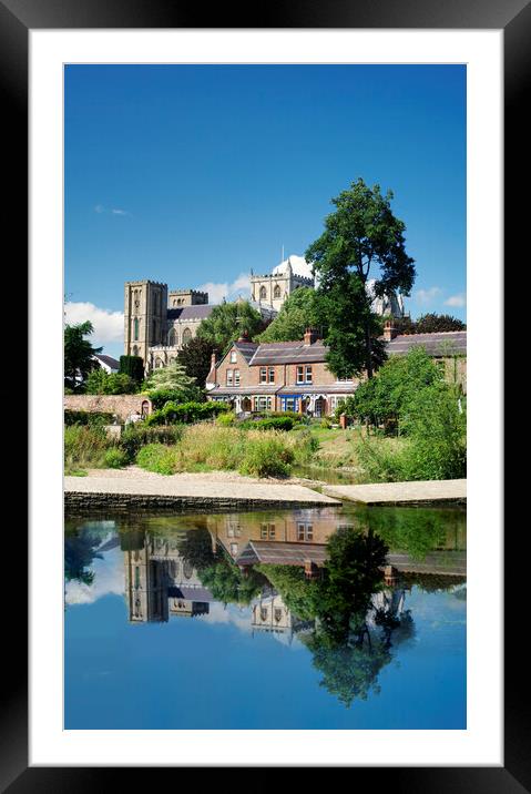 Ripon Cathedral Reflection Framed Mounted Print by Alison Chambers