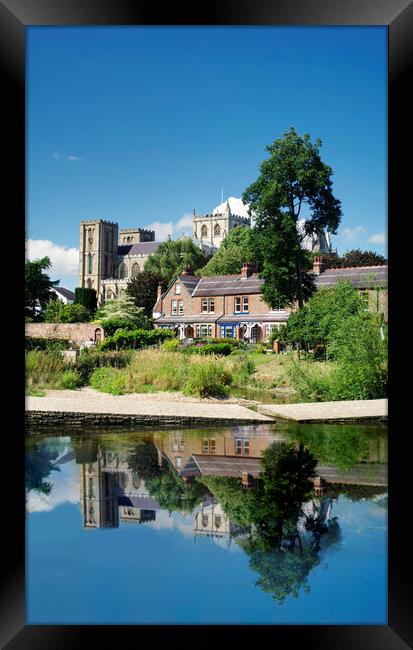 Ripon Cathedral Reflection Framed Print by Alison Chambers