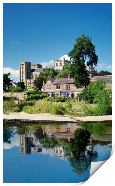 Ripon Cathedral Reflection Print by Alison Chambers