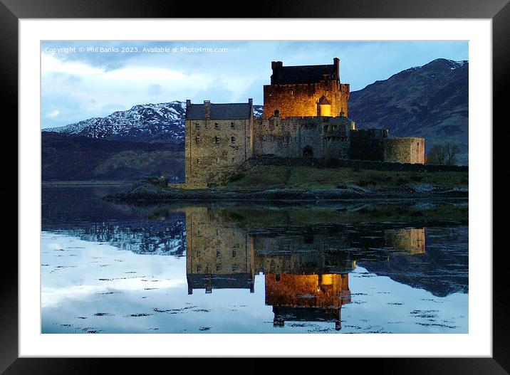 Eilean Donan Castle in Winter Framed Mounted Print by Phil Banks