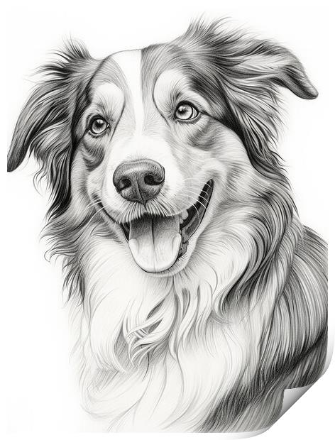 Central Asian Shepherd Dog Pencil Drawing Print by K9 Art