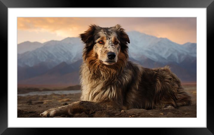 Central Asian Shepherd Dog Framed Mounted Print by K9 Art