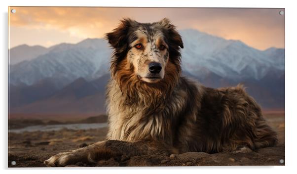 Central Asian Shepherd Dog Acrylic by K9 Art