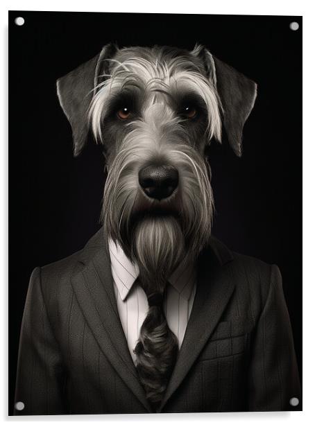 Cesky Terrier Acrylic by K9 Art