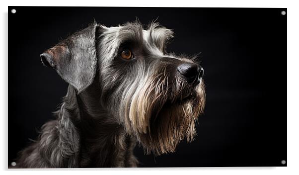Cesky Terrier Acrylic by K9 Art