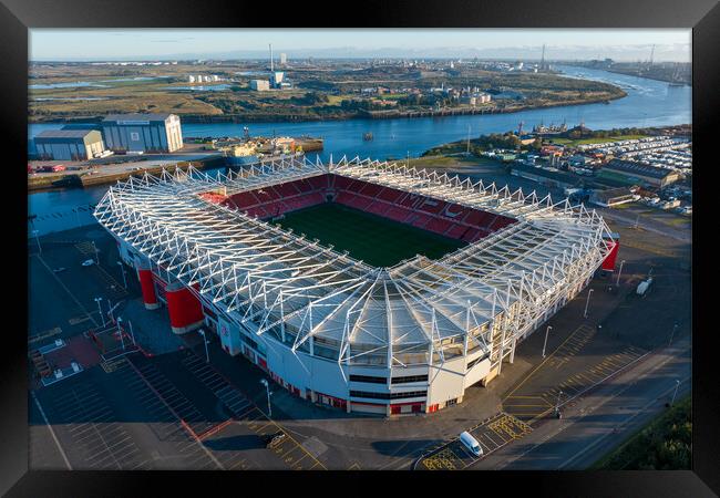 Riverside Stadium Framed Print by Apollo Aerial Photography