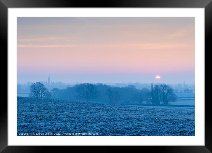 A Hadlow Dawn Framed Mounted Print by Derek Griffin