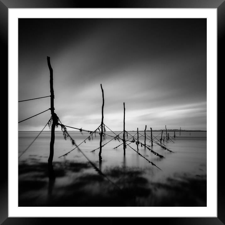 Solway Firth Fishing Nets Framed Mounted Print by Dave Bowman