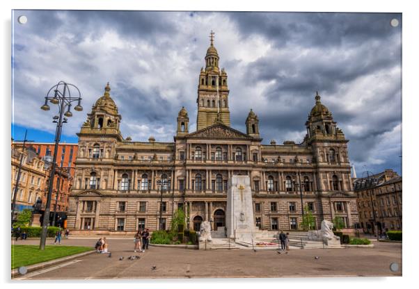 Glasgow City Chambers At George Square In Glasgow Acrylic by Artur Bogacki