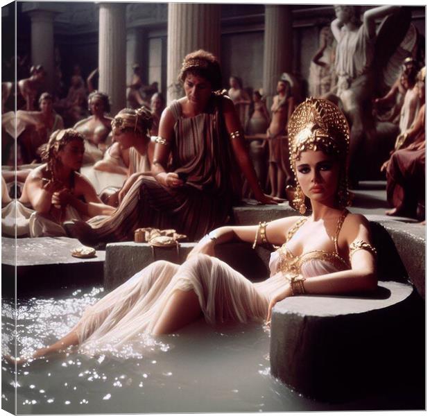 Cleopatra bathing  Canvas Print by CC Designs