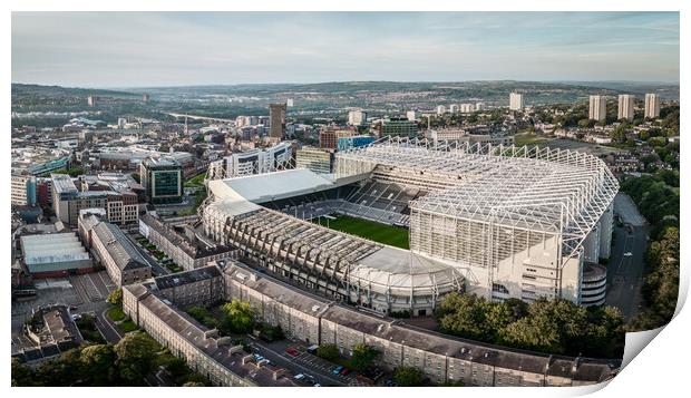 St James Park Newcastle United Print by Apollo Aerial Photography