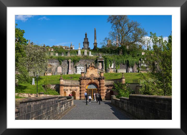 The Glasgow Necropolis In Scotland Framed Mounted Print by Artur Bogacki