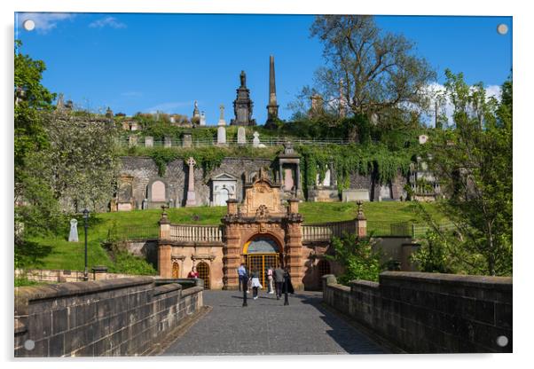 The Glasgow Necropolis In Scotland Acrylic by Artur Bogacki