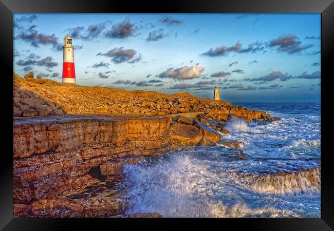 Portland Bill Lighthouse  Framed Print by Darren Galpin