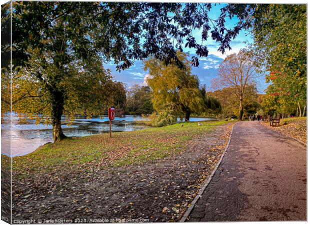 Roath Park Cardiff Canvas Print by Jane Metters