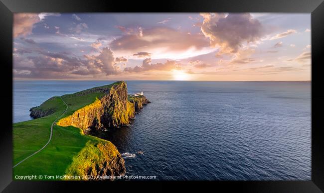 Sunset at Neist Point, Isle of Skye Framed Print by Tom McPherson