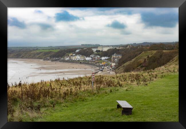 Filey Bay from Filey Brigg 2023 Framed Print by Glen Allen