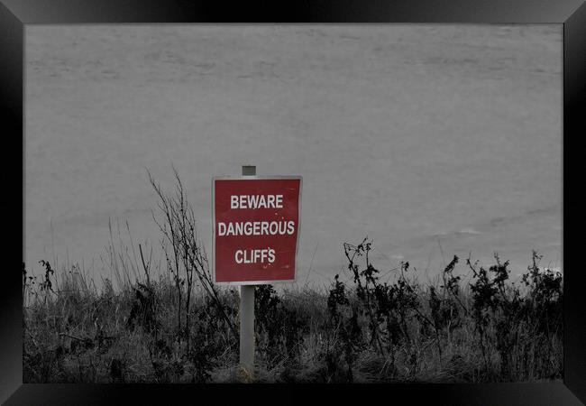 Dangerous Cliffs Framed Print by Glen Allen