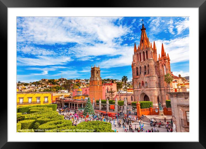Archangel Church San Miguel de Allende Mexico Framed Mounted Print by William Perry