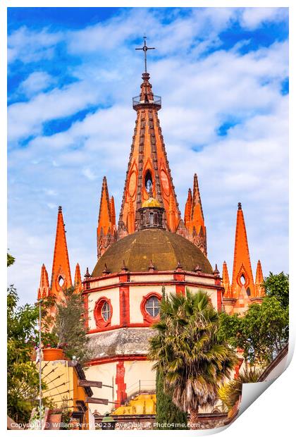 Archangel Church San Miguel de Allende Mexico Print by William Perry