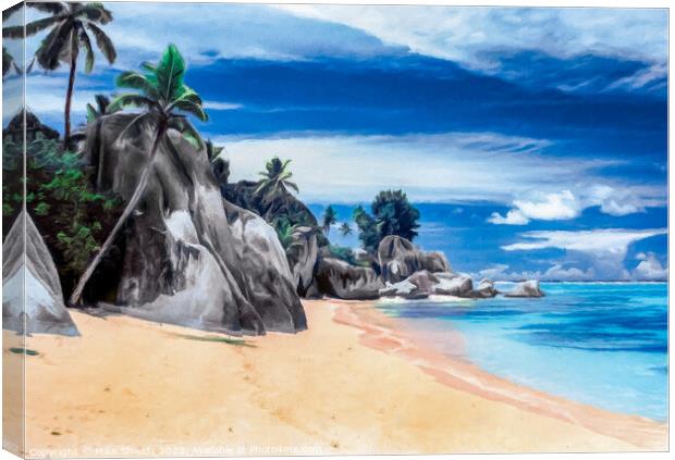 Anse Source d'Argent, Seychelles Canvas Print by Mike Shields