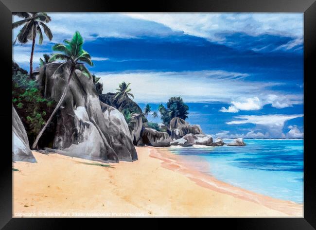 Anse Source d'Argent, Seychelles Framed Print by Mike Shields