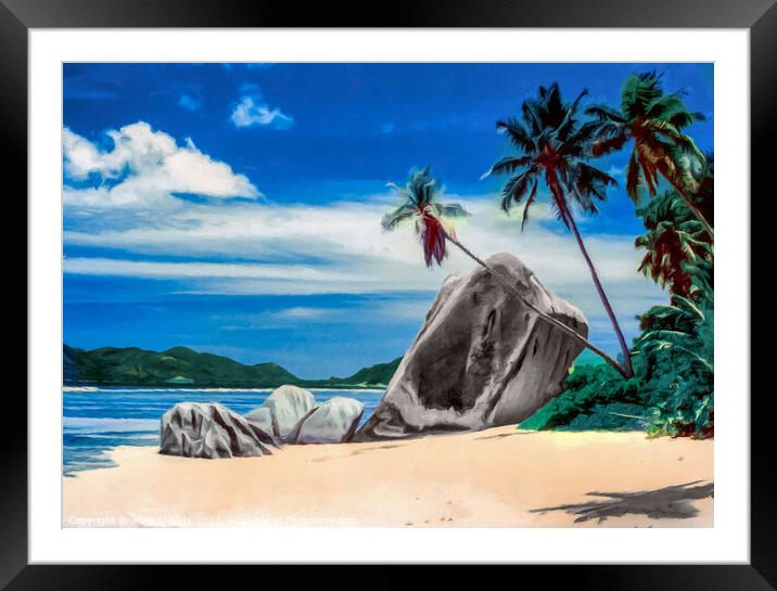 Anse Source d'Argent Framed Mounted Print by Mike Shields