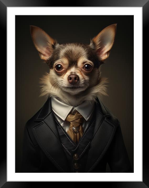 Chihuahua Framed Mounted Print by K9 Art