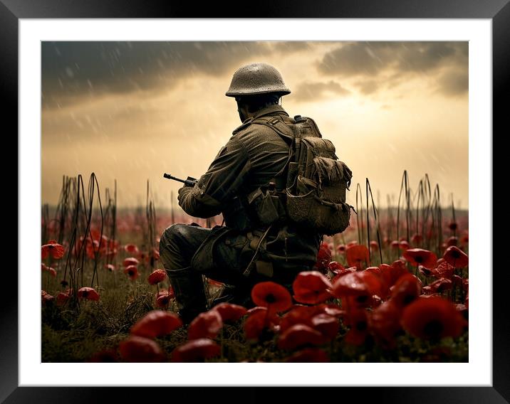 Lest We Forget Framed Mounted Print by Steve Smith