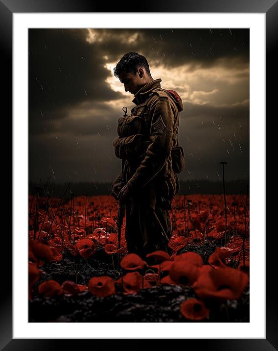 Lest We Forget Framed Mounted Print by Steve Smith