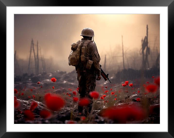 Lest We Forget Framed Mounted Print by Steve Smith