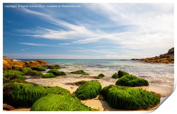 Porthgwarra, Cornwall Print by Derek Daniel