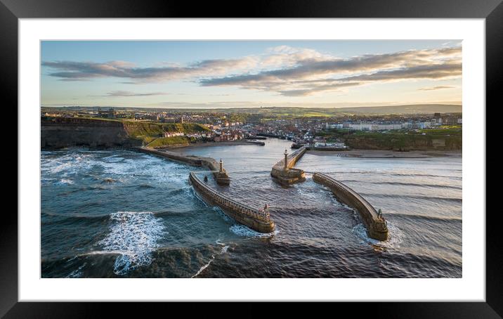 Welcome to Whitby Framed Mounted Print by Apollo Aerial Photography