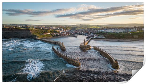Welcome to Whitby Print by Apollo Aerial Photography