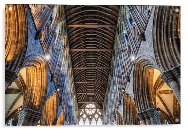 Glasgow Cathedral Interior In Scotland Acrylic by Artur Bogacki