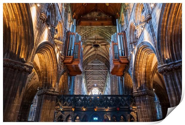 Glasgow Cathedral Interior In Scotland Print by Artur Bogacki