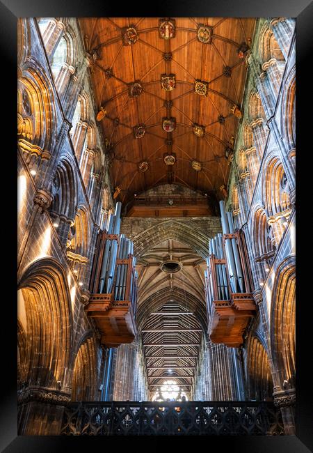 The Glasgow Cathedral Interior In Scotland Framed Print by Artur Bogacki