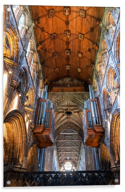 The Glasgow Cathedral Interior In Scotland Acrylic by Artur Bogacki