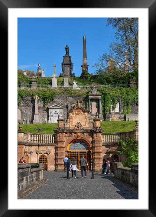 Glasgow Necropolis In Scotland Framed Mounted Print by Artur Bogacki