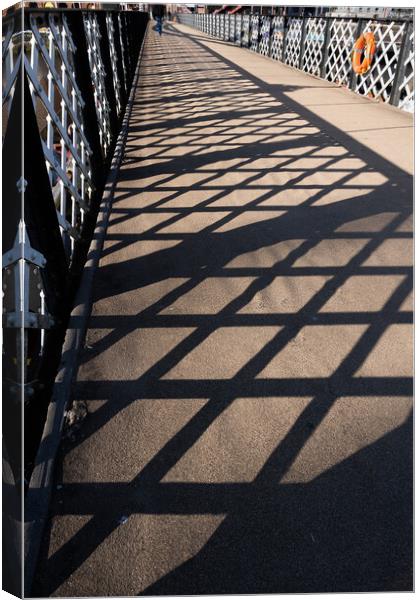 Abstract Lattice Pattern Shadow On Glasgow Bridge Canvas Print by Artur Bogacki
