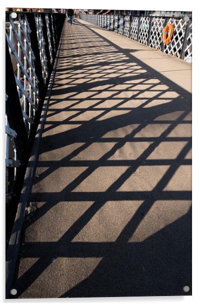 Abstract Lattice Pattern Shadow On Glasgow Bridge Acrylic by Artur Bogacki