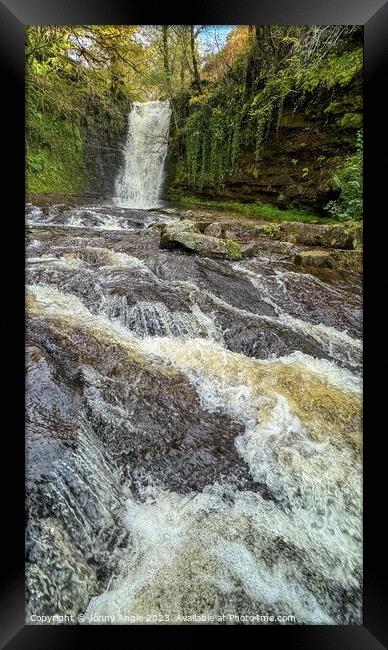 water falling and flowing  Framed Print by Jonny Angle
