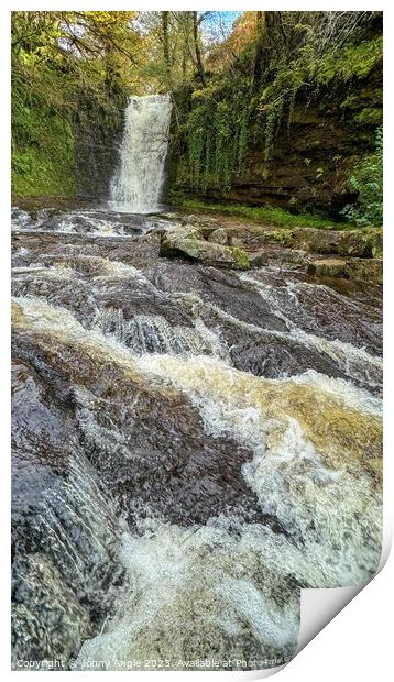 water falling and flowing  Print by Jonny Angle