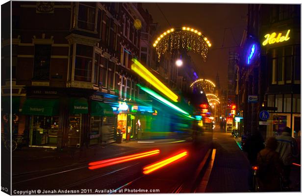 late night tram Canvas Print by Jonah Anderson Photography