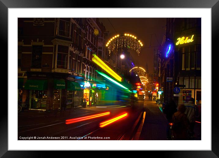 late night tram Framed Mounted Print by Jonah Anderson Photography