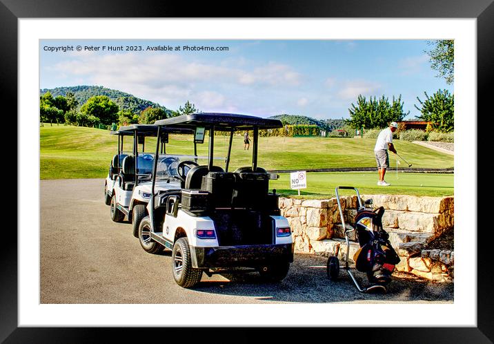Golfing In Mallorca Spain Framed Mounted Print by Peter F Hunt