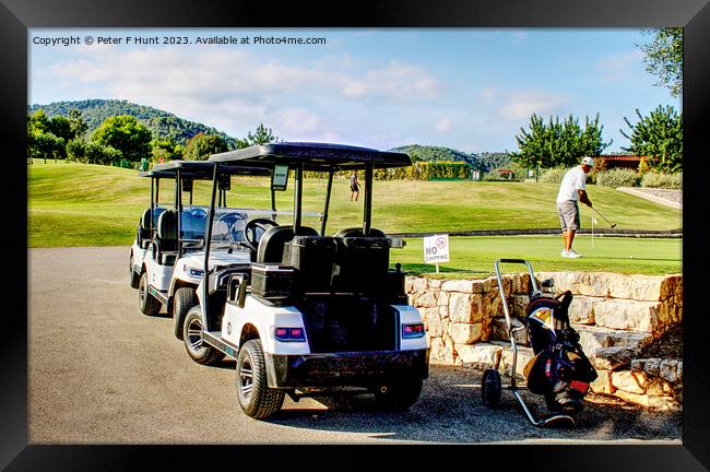 Golfing In Mallorca Spain Framed Print by Peter F Hunt