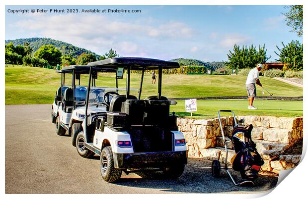 Golfing In Mallorca Spain Print by Peter F Hunt