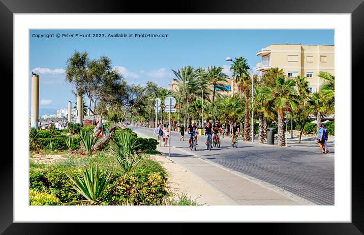 The Waterfront At Arenal Mallorca Framed Mounted Print by Peter F Hunt